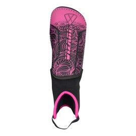 Vizari Cali Soccer Shinguard with Ankle Protection for Boys and Girls (Pink/Black, Large)