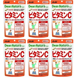 Asahi Group Food Dear Natura Style Vitamin C, 60-Day Supply (120 Tablets) x 6 Packs