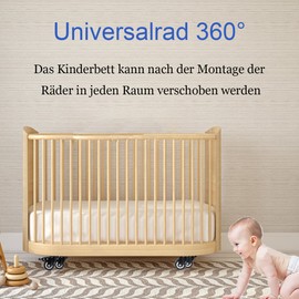 Swivel Castors for Furniture Castors Heavy Duty 40 mm 150 kg with 2 Brakes + Screws - M8 x 25 Quiet 4 Castors with Brake in Set for Pallet Furniture