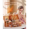 Youdepot Glass Makeup Storage for Vanity and Bathroom Countertop –