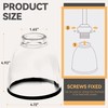 6 Pack Ceiling Fans Glass Shade Covers, Clear Glass Shade