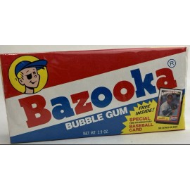 1990 Topps Bazooka Bubble Gum with Baseball Card Sealed Box