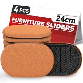 Felt Furniture Glides for Hardwood Floors, Furniture Glides for Heavy Furniture, Pack of 4, 24 cm x 14 cm, Super Felt Gliders for Furniture, Furniture Sliders, Move Your Furniture Easy and Safe