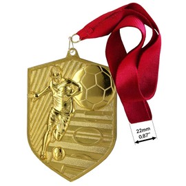 Larius 3 pieces premium extra metal (70 mm, 56 g) winner award medals for football, sports, competitions