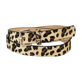 Allegra K Womens Leopard Print Belt Faux Leather Casual Ladies Waist Belts for Jeans Pants Camel 73-88cm/29-35"