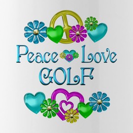 CafePress Peace Love Golf Stainless Steel Water Bottle 1 1.0L (34 oz) Stainless Steel Water Bottle