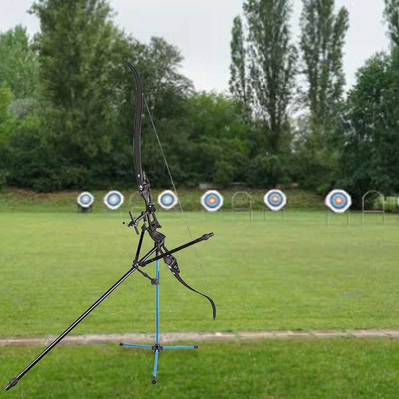 Archery Recurve Bow Stand Holder Adjustable Fiberglass Archery Bow Stand