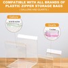 2Pcs Zip Lock Bag Holder Acrylic Food Storage Bag Stand