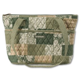 Bella Taylor Small Tote Bag for Women | Lightweight Quilted Cotton Fabric Purse | Heirloom Rose Patchwork