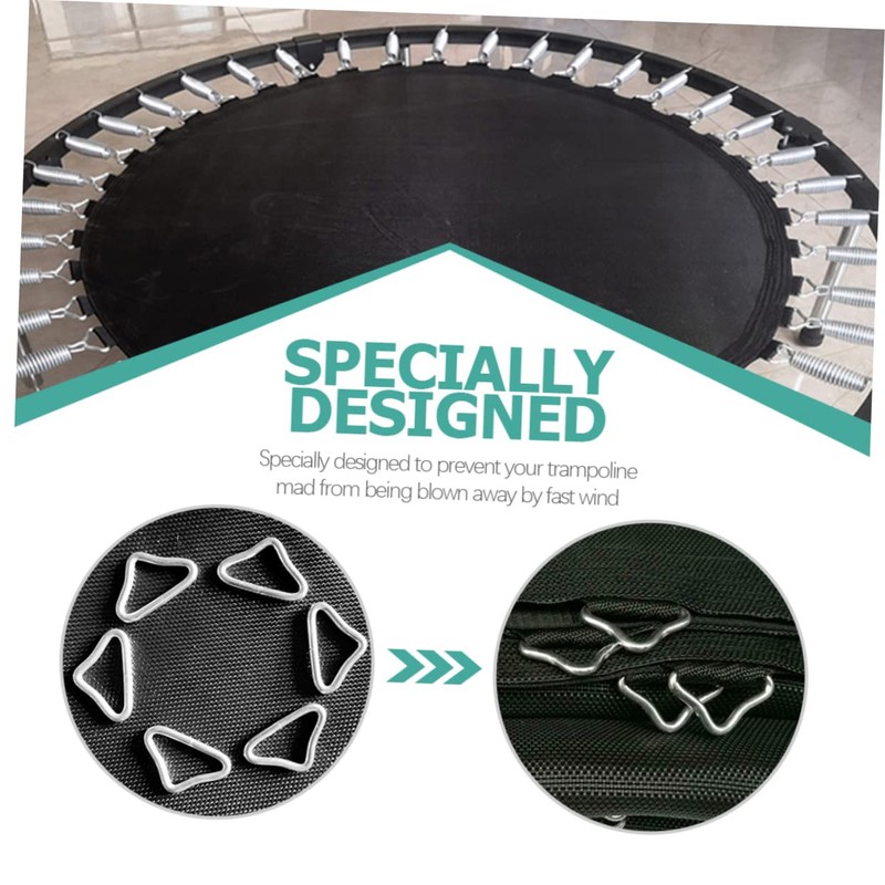 Totority 30Pcs Metal Triangle Buckles for Trampoline Replacement Portable Trampoline