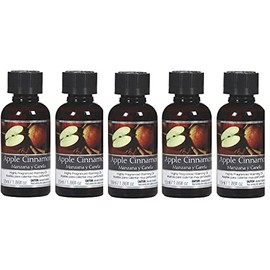 Hosley Premium Apple Cinnamon Fragrance Warming Oils-Box of 5/55 ml 1.86 fl oz ea. Ideal Gift for Weddings, spa, Reiki, Meditation, Bathroom Settings