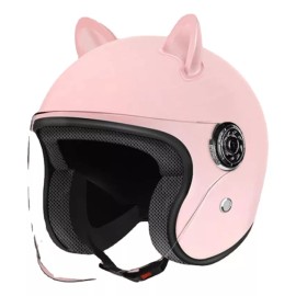 Generic Casco Eléctrico De Motocicleta Con Orejas De Gato Para Adult