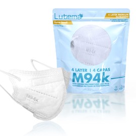10 Pack M94k Extra Small Comfortable Child Face Mask Made in USA Disposable Breathable Mask Cool Kids Colors for Girls and Boys (White)