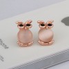 LZD 18K Rose Gold Cateye Drop Stud Earrings L96