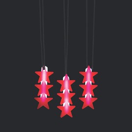 Fun Express Glow Patriotic Star Necklaces - Jewelry - 12 Pieces