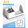 Homtalker Toothbrush Holders for Bathroom Counter - Detachable Bathroom Organizer