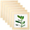 4x4 Grain Picture Frames Square Classic Natural Wood 6 Pack