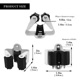 Pack of 5 Broom Gripper Holders, Robust Brush Holder, Hook, Broom Clip Hanger, Made of Spring Steel, Broom Holder, Wall Mounted for Organising Brooms, Mops, Laundry Room and Kitchen