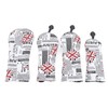 4Pcs UK Flag Print Golf Club Head Cover PU Golf