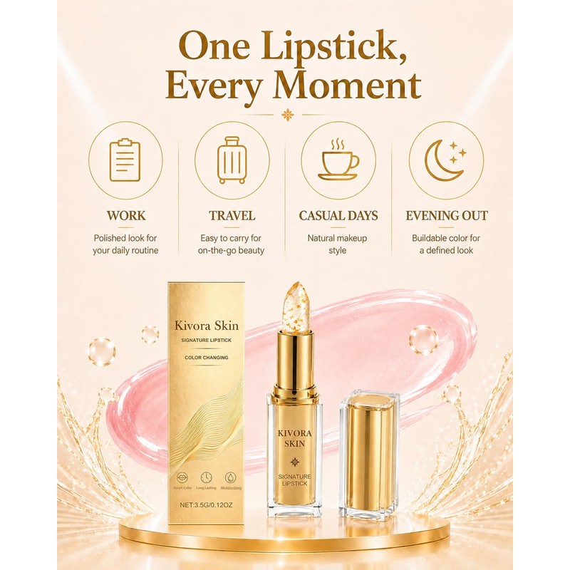 Signature Clear PH Color Changing Lipstick for Mature Lips
