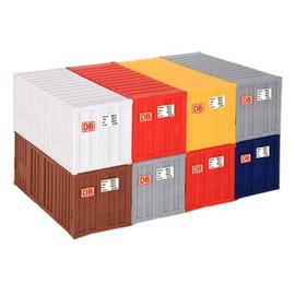 Kibri 10924 – H0 20 Foot Container Set of 8 Pack.
