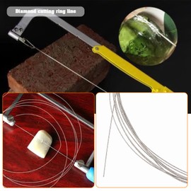 OTOTEC 2pcs Diamond Cutting Circular Wire Saw 2 Meter Thickness 0.25mm Ultra Fine Diamond Wire Saw Suitable for Cutting Ceramic Tiles and Stone Materials