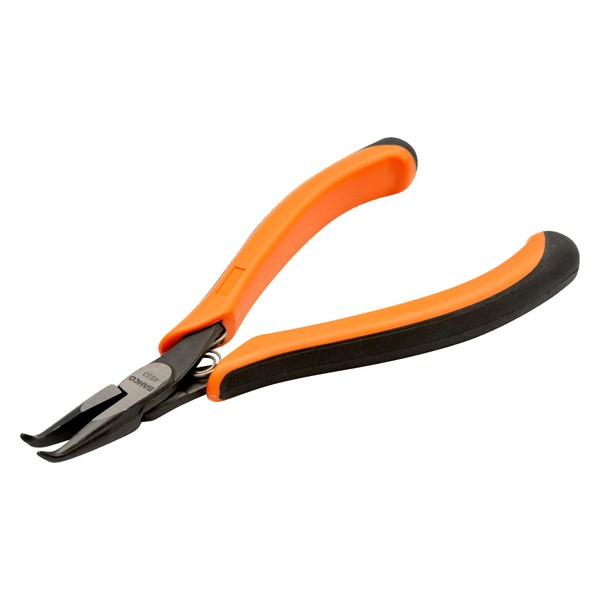 Bahco 4833 Snipe Nose Pliers with Tip Bent at 60 Degree, Black, 131.5 mm