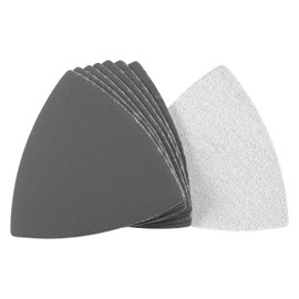 TOP-VIGOR 8Pcs 1000 Grit Triangular Sandpaper, 90mm Hook and Loop Sanding Pad Fit 3-1/2 Oscillating Multi-Tool, Electrostatic Sand Planting Sanding Paper Silicon Carbide for Wet and Dry Use