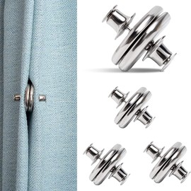 4 Pairs of Magnetic Tiebacks, Curtain Magnetic Closure, Curtain Accessories, Curtain Weights, Magnets for Curtains, Shower Curtain Magnet, that Light Leaks or Curtains Are Blowed Around