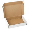 9"x6"x2" Shipping Boxes Set of 2, White Corrugated Cardboard Box