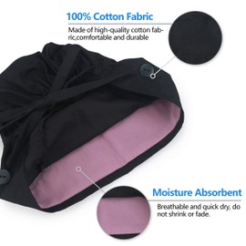 IRIS CRAFT Gorra de trabajo ajustable con botón, gorro de trabajo de algodón, banda elástica para el sudor, sombreros para mujeres y hombres, talla única, azul marino, Azul Marino, Talla única