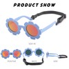 LIU·WEN Baby Polarized Flower Sunglasses with Strap - Bendable Flexible