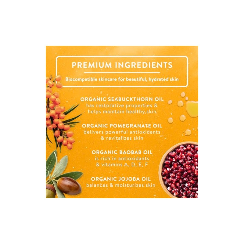 Badger Seabuckthorn Face Oil 1oz- Certified Organic