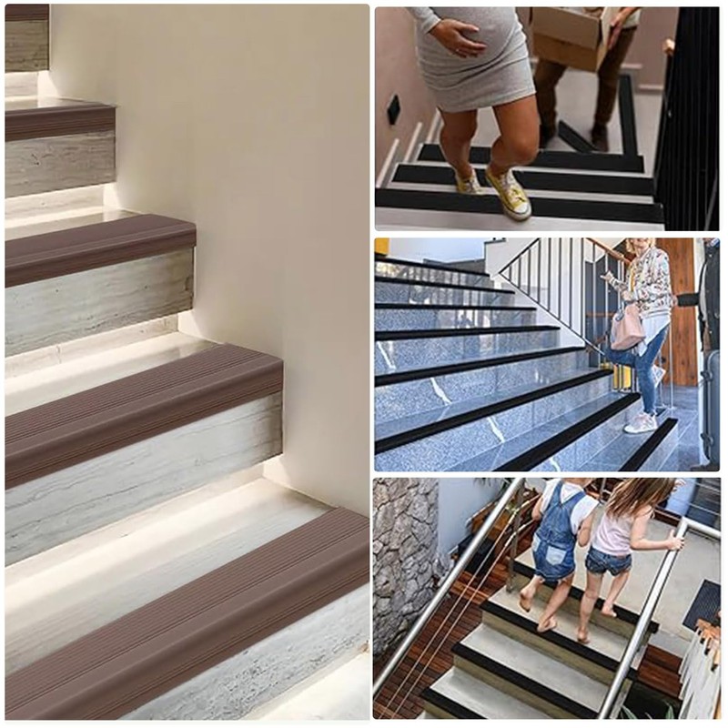 Aetherix Vinyl Stair Nosing 7Ft Self Adhesive Stair Edge Protector