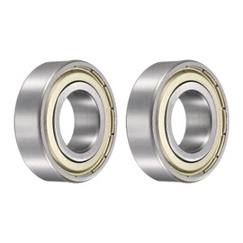 sourcing map 2pcs 6205ZZ Bearing 25x52x15mm, Chrome Steel Double Shielded Precision Bearing, Lubricated Deep Groove Ball Bearings, P6 (ABEC 3)
