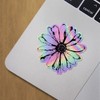 Holographic Decal Stickers of Daisy Flower Tattoo 4 Premium Waterproof