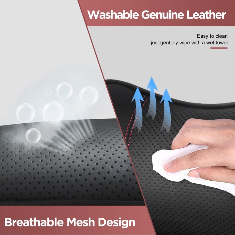 2 Pack Car Neck Pillows, Hysami Adjustable Memory Foam Genuine