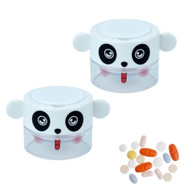 2 Pcs Pill Crusher and Grinder, Professional Pill Pulverizer, Tablet Crusher for Pills, Vitamins, Tablets, Elderly, Children, Pets (White)