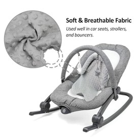 Car Seat Head Support Infant Baby Carseat Head Support & Strap Covers for Newborns Ultra Soft Minky Dotted Fabric Infant Car Seat Insert Perfect for Baby Carseats, Strollers, and Bouncers