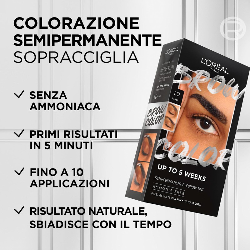 L'Oréal Paris Brow Color Kit Semi-Permanent Eyebrow Colour Ammonia Free