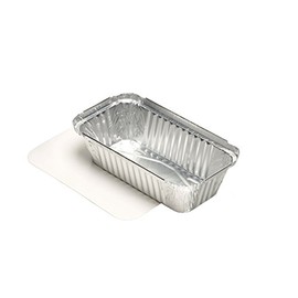 Papstar aluminium trays, aluminium, Silver, 20.90 x 11 x 20.60 cm