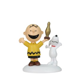 Department 56 Peanuts Village Accessories Charlie Brown Breaks 100 Figurine, 2.18 Inch, Multicolor
