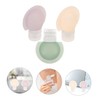 PACKOVE 3Pcs Leakproof Silicone Travel Bottles for Toiletries Refillable Squeezable