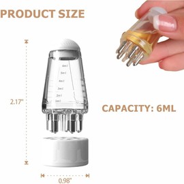 Hair Oil Applicator Bottle – Scalp Massage Comb for Essential Oils & Serums, Promotes Hair Growth, Relaxing Head Care Tool, 6ml