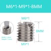BORDSTRACT Threaded Insert Reducing Nuts, M6 x 1 M9 x