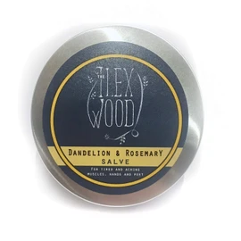 Dandelion Rosemary Ointment - 100% Natural Vegan Massage Balm Muscle Soreness Dry Skin Handmade Plastic Free Palm Oil Free Cruelty Free Moisturising - 100ml