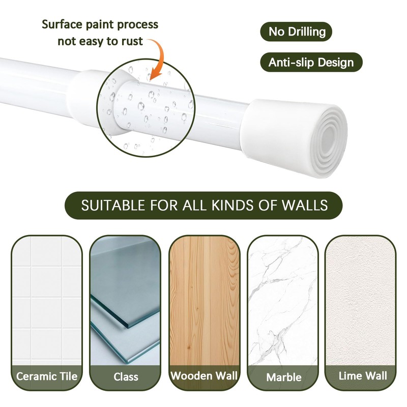 toresper Sliding Door Security Bar,Window Security Bars Adjustable Sliding Door