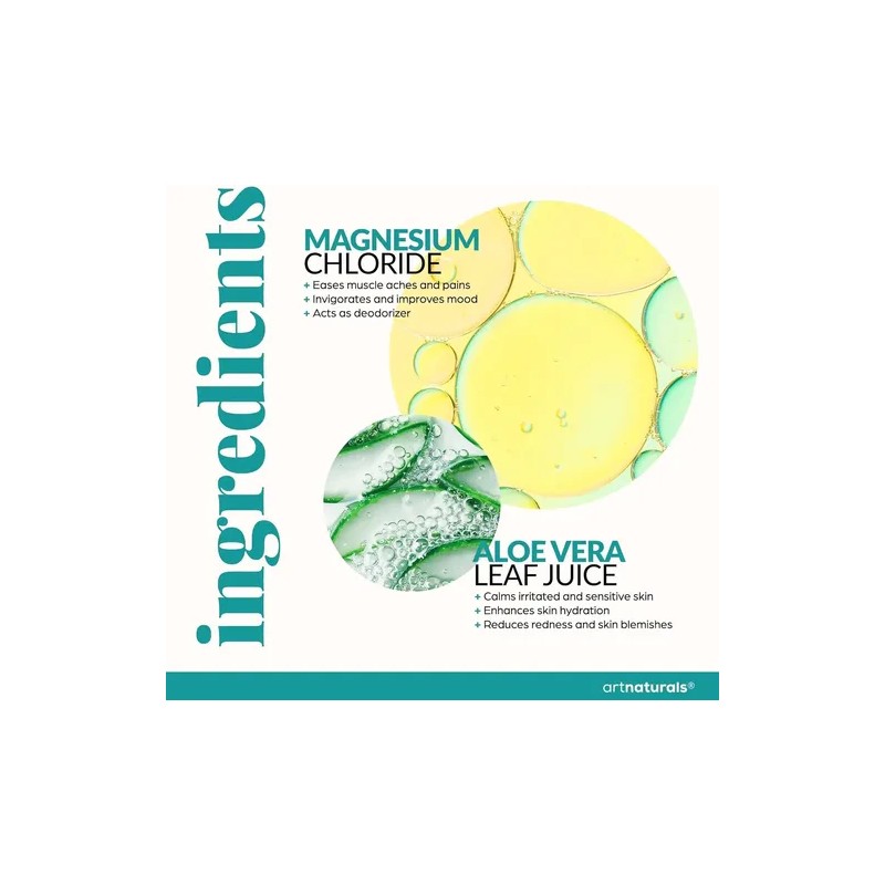 Artnaturals Aceite De Magnesio De 12 Oz Masaje Corporal