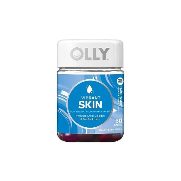 Olly Vibrant Skin Gummy Supplements, Extra Value, 2 Bottles, 50 Count each Bottle