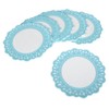 Good-L Antique Lace Style Vinyl Coasters White x Blue Diameter